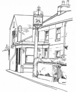 Historic technical drawing or architectural plan of Twickenham Yacht Club