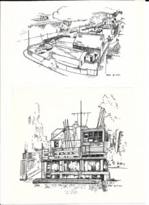 Historic technical drawing or architectural plan of Twickenham Yacht Club