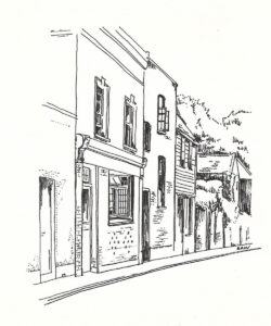 Historic technical drawing or architectural plan of Twickenham Yacht Club