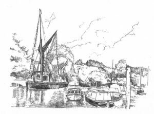 Historic technical drawing or architectural plan of Twickenham Yacht Club